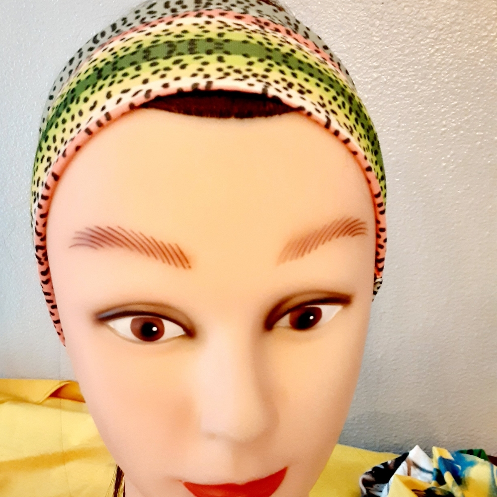 Rainbow trout handmade athletic headband